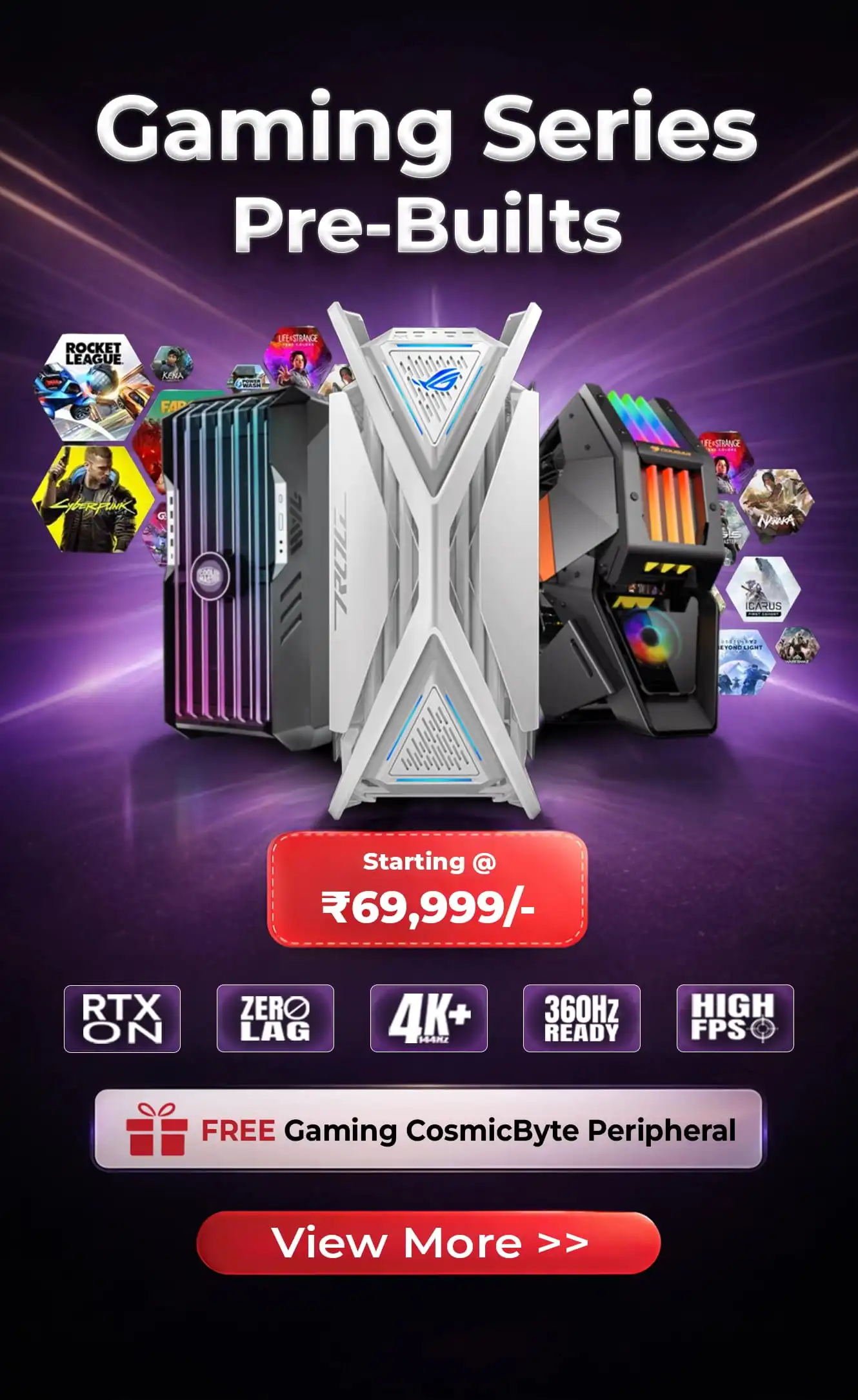 Gaming Series PC Powerful Prebuilt System