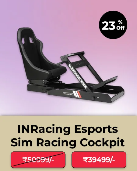 INRacing Esport Sim Racing Black Simulator Cockpit